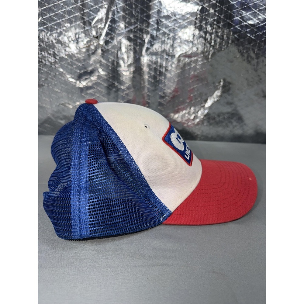 Patagonia Hat Cap Snap Back Mens One Size Red Blue Live Simply Trucker - Picture 5 of 10